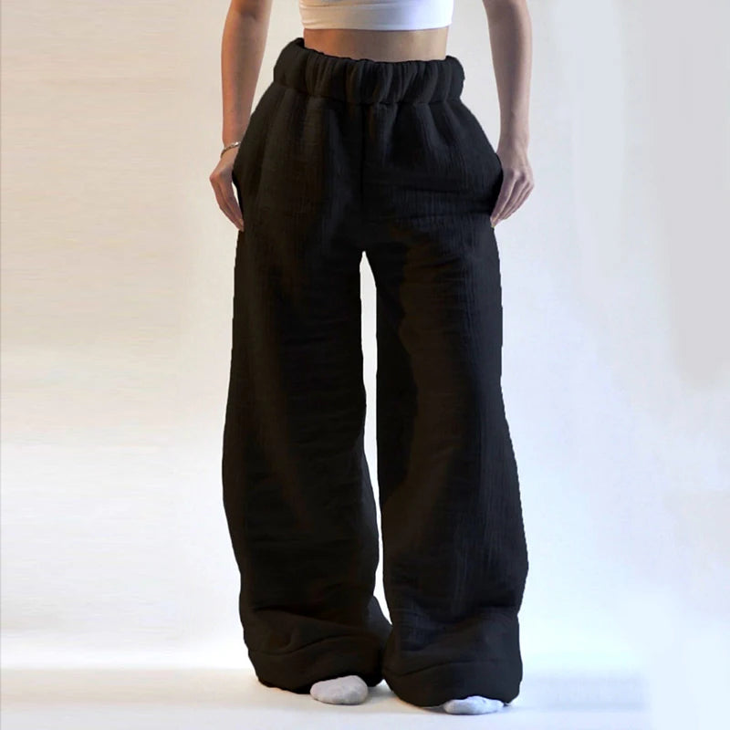 CozyChic™ Winter Pants: Warm, Loose & Stylish Wide-Leg Fit