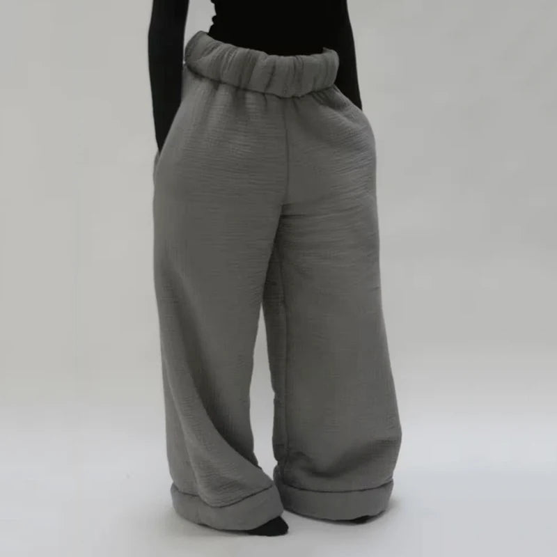CozyChic™ Winter Pants: Warm, Loose & Stylish Wide-Leg Fit