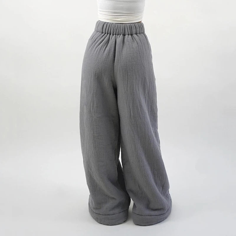 CozyChic™ Winter Pants: Warm, Loose & Stylish Wide-Leg Fit