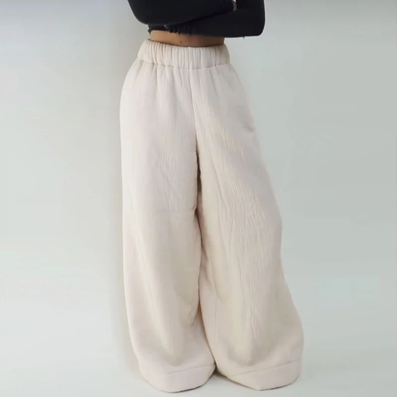 CozyChic™ Winter Pants: Warm, Loose & Stylish Wide-Leg Fit