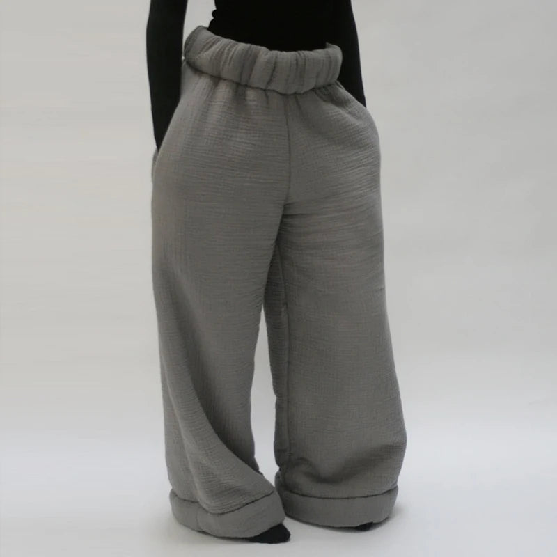 CozyChic™ Winter Pants: Warm, Loose & Stylish Wide-Leg Fit